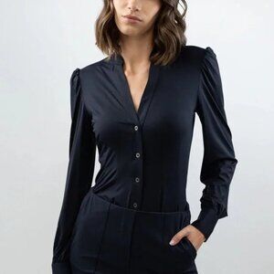 Luxeire Black Blouse Sz Large